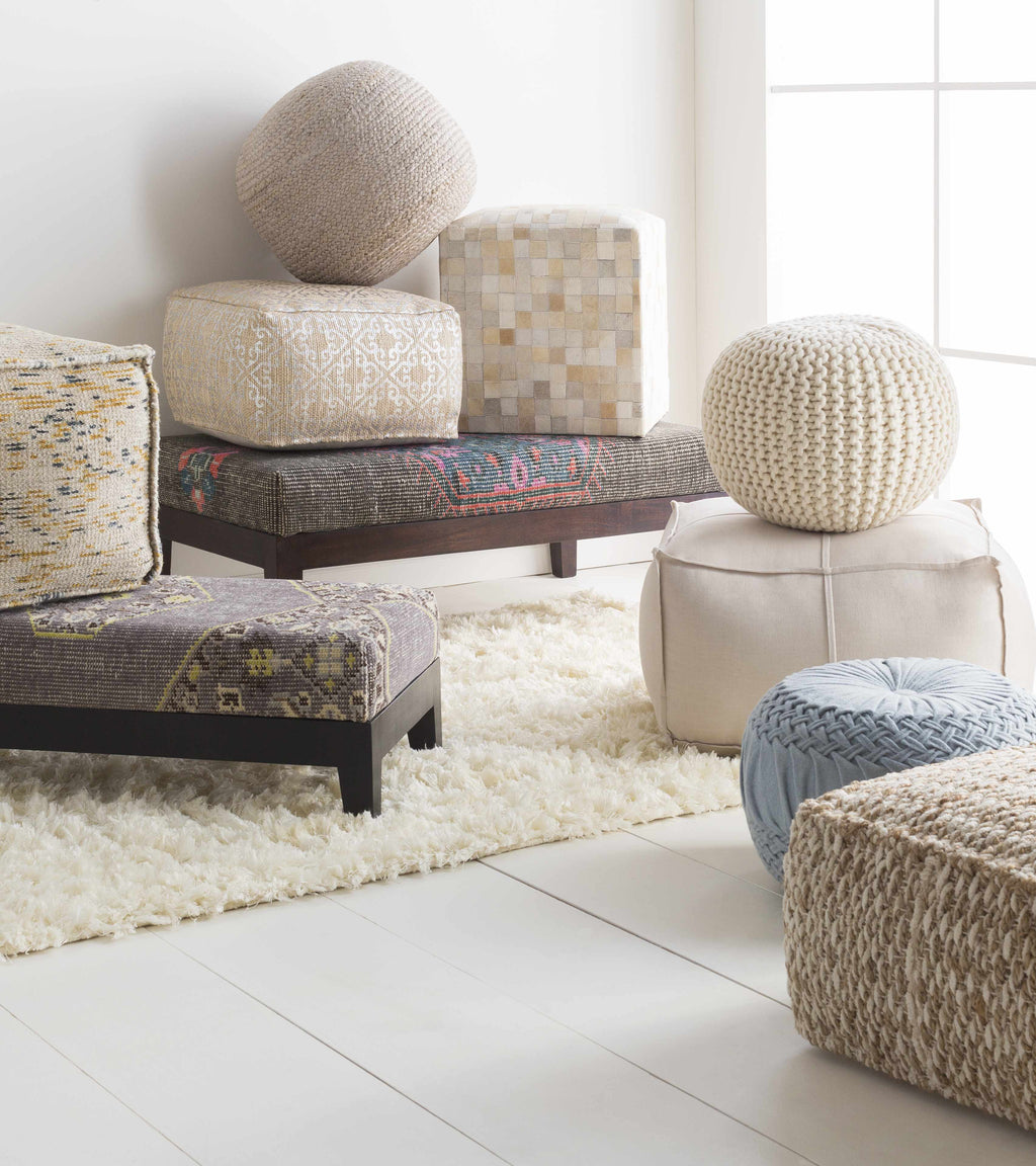 Netcong Tan Jute Pouf-2
