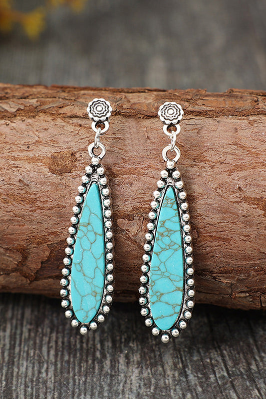 Vintage Bohemian Turquoise Earrings-1