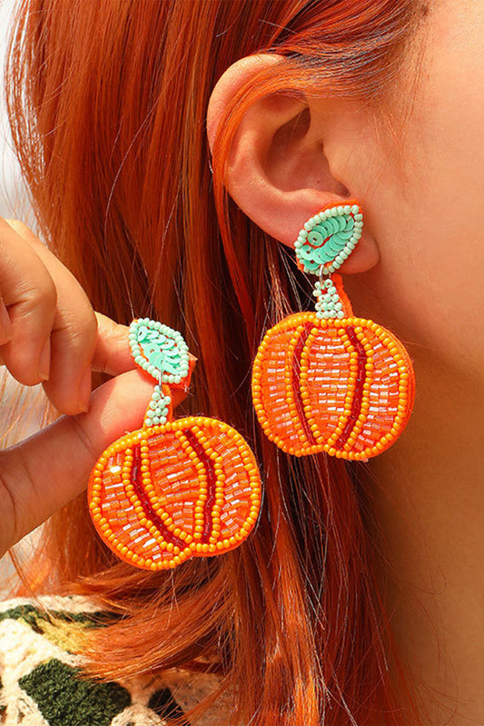 Elacy Fall Favorite Halloween Pumpkin Earrings