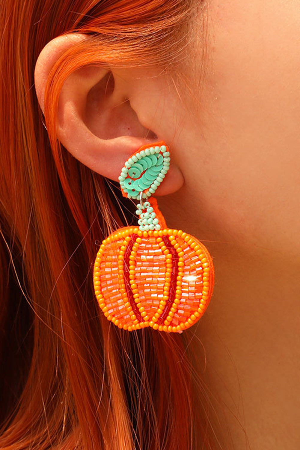 Elacy Fall Favorite Halloween Pumpkin Earrings