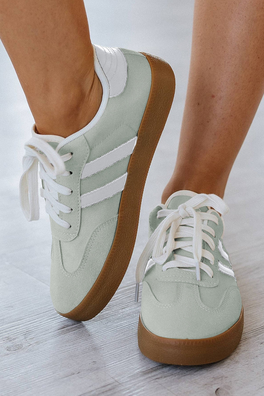 Willa Stripe Lace-up Flat Sneakers