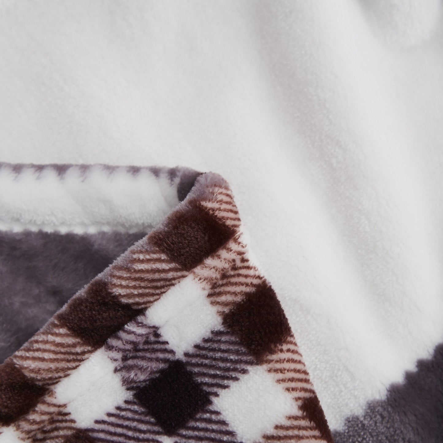 Elacy Muave Purple Pink Farmhouse Plaid Patchwork Throw Blanket