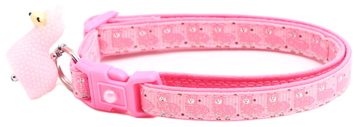 Pink Llamas Breakaway Cat Collar-11