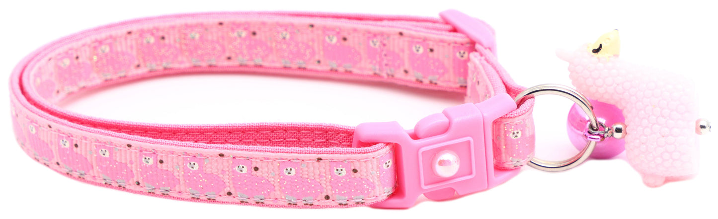 Pink Llamas Breakaway Cat Collar-16