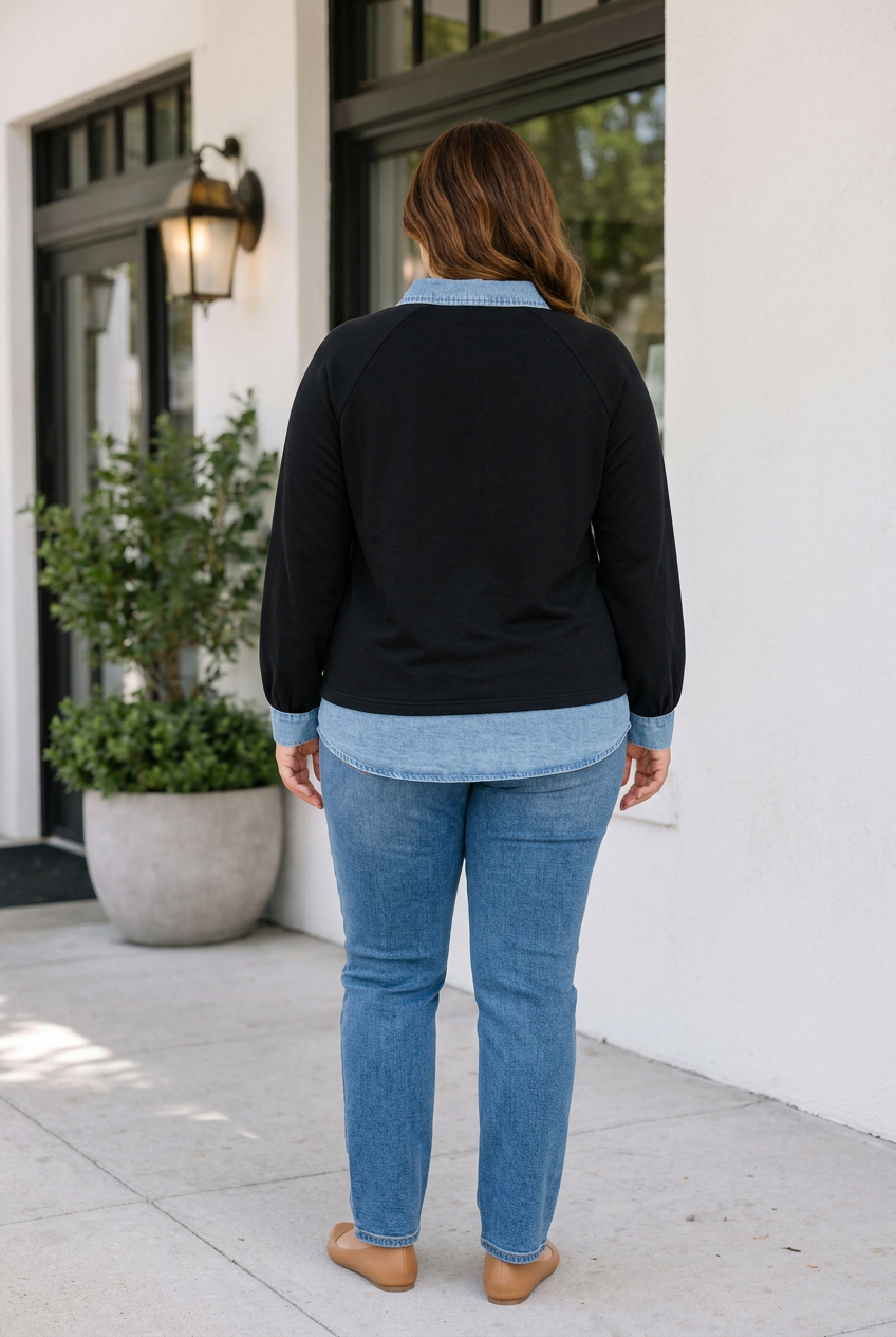 Tania Long Sleeve Blouse Long Sleeve PLUS Top-1