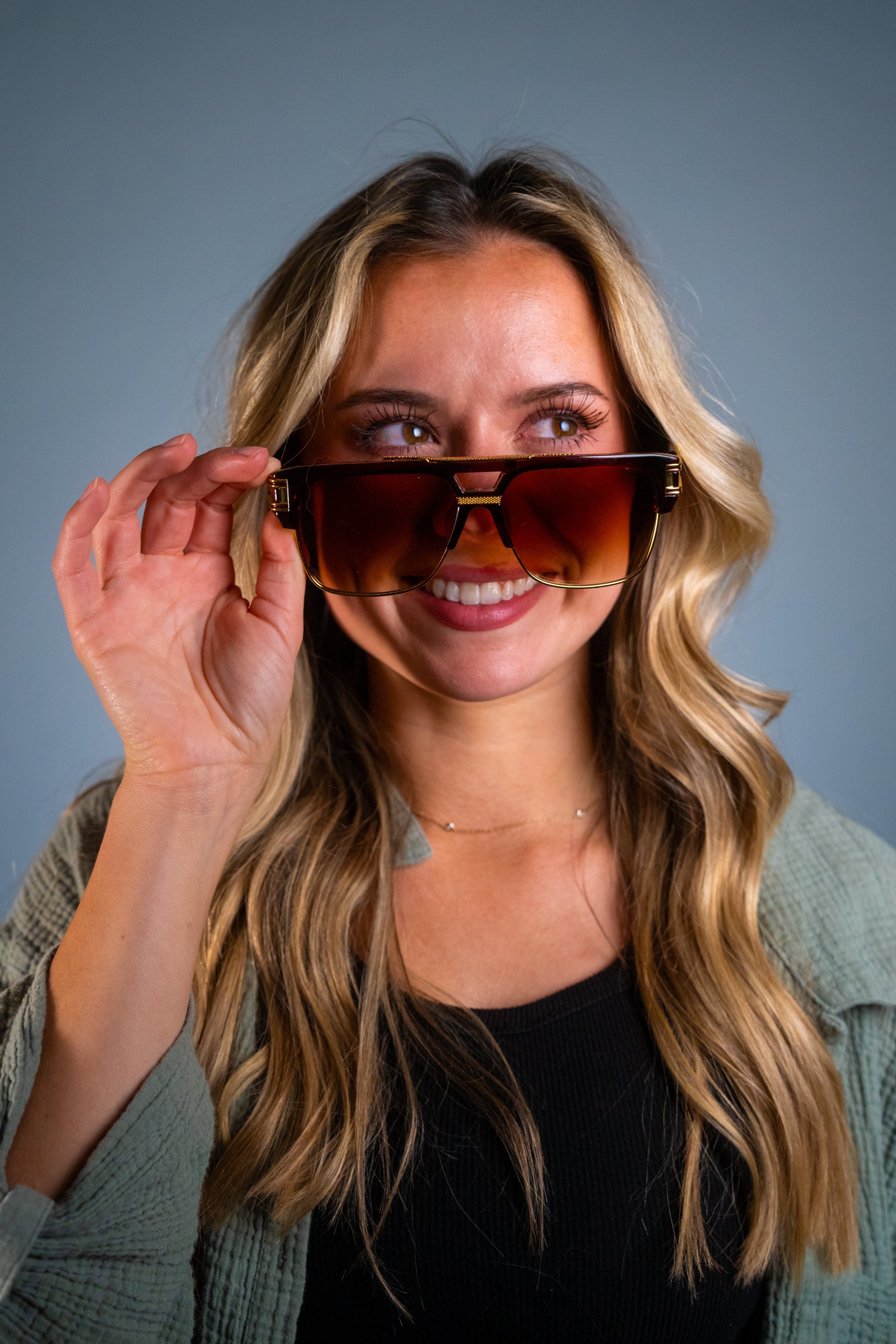 LUXURIANT™ SUNGLASSES - CAPITALS (Burgundy)-3