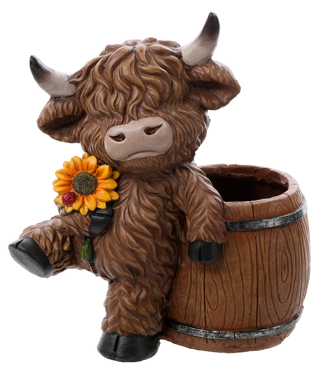 15.5" Highland Cow w/ Planter-0