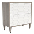 Modern Grey/White Wood 2 Drawer Filing Cabinet Printer Stand-0