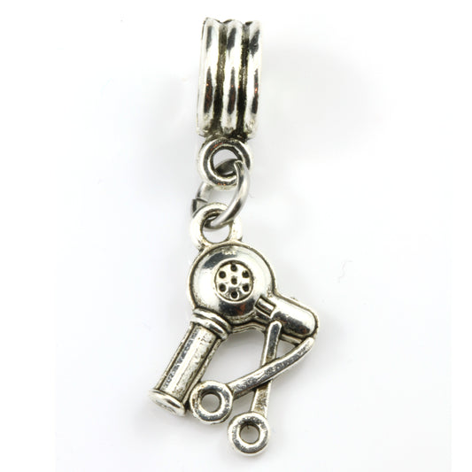 Hair Dryer and Scissors Charm-0