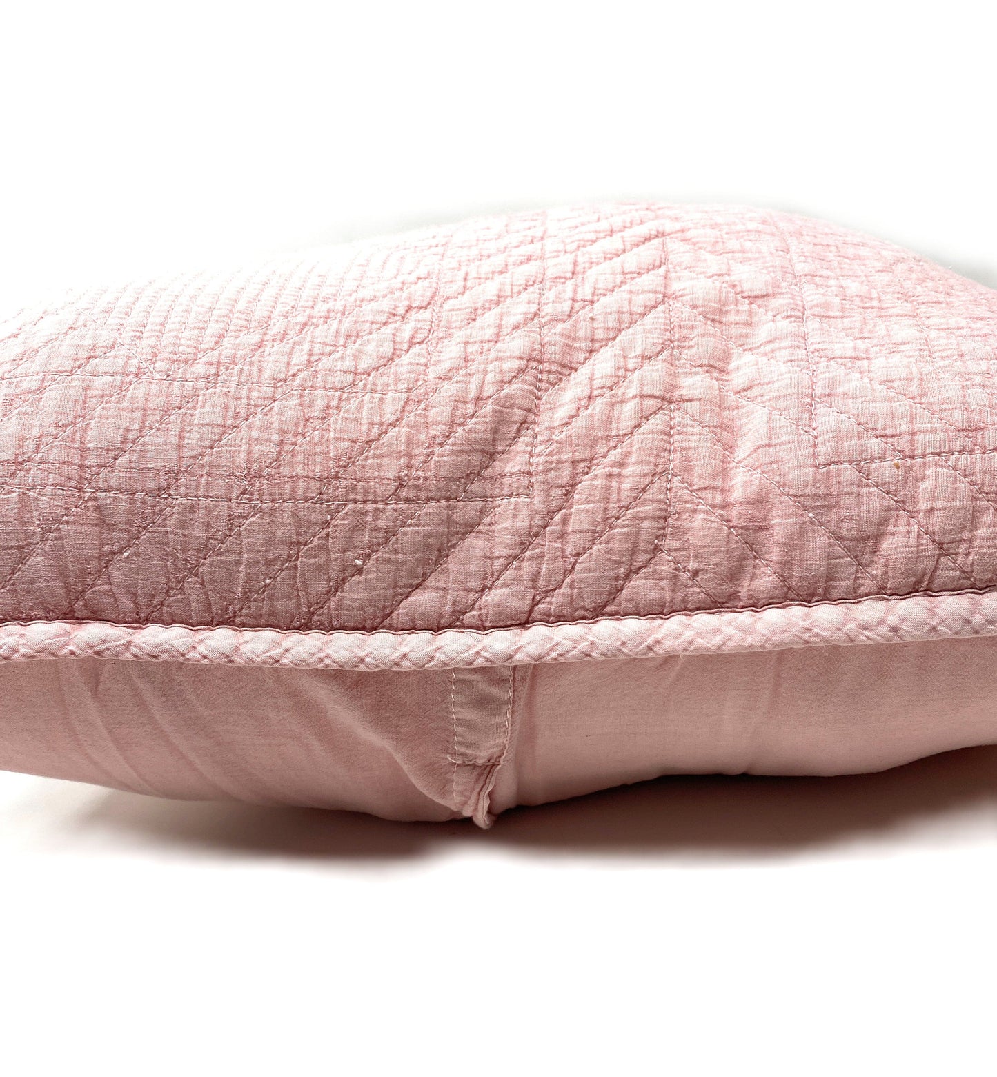 Tache Cotton Stone Washed Soothing Pastel Rustic Blush Pink Cushion Covers / Euro Sham (JHW-863)-2