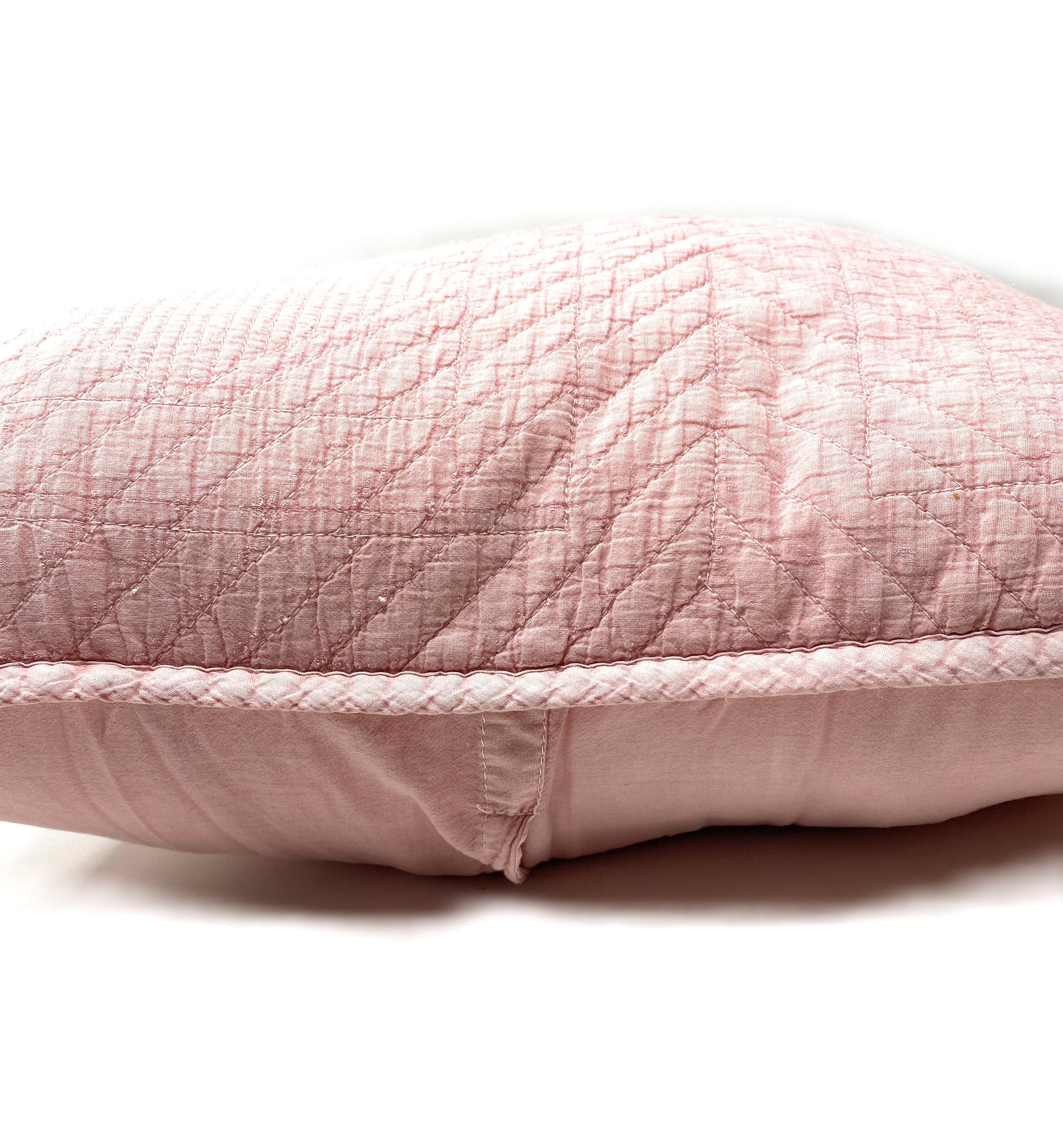 Tache Cotton Stone Washed Soothing Pastel Rustic Blush Pink Cushion Covers / Euro Sham (JHW-863)-2