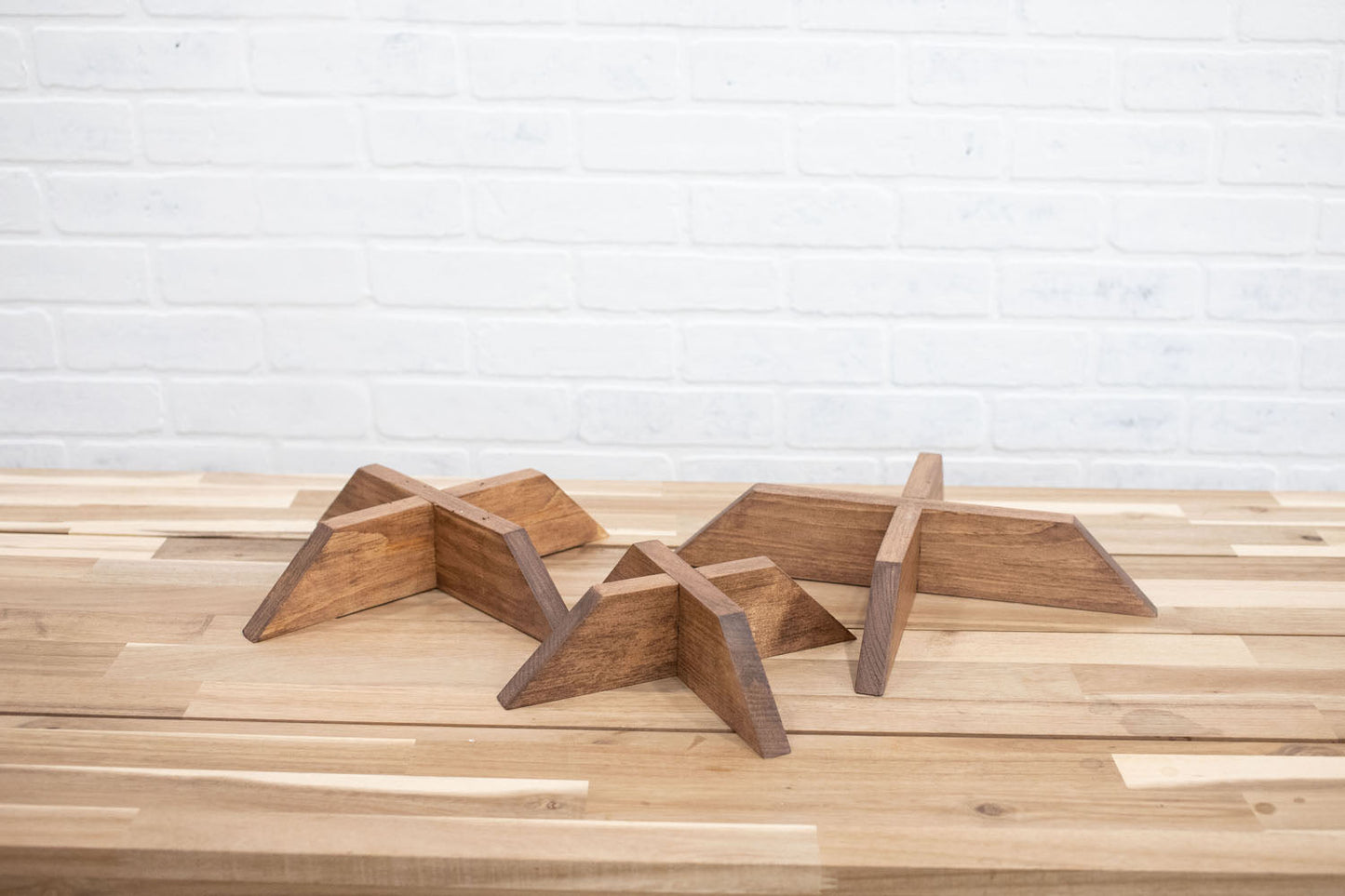 Set of 3 Elevated Wood Plant Stands-2