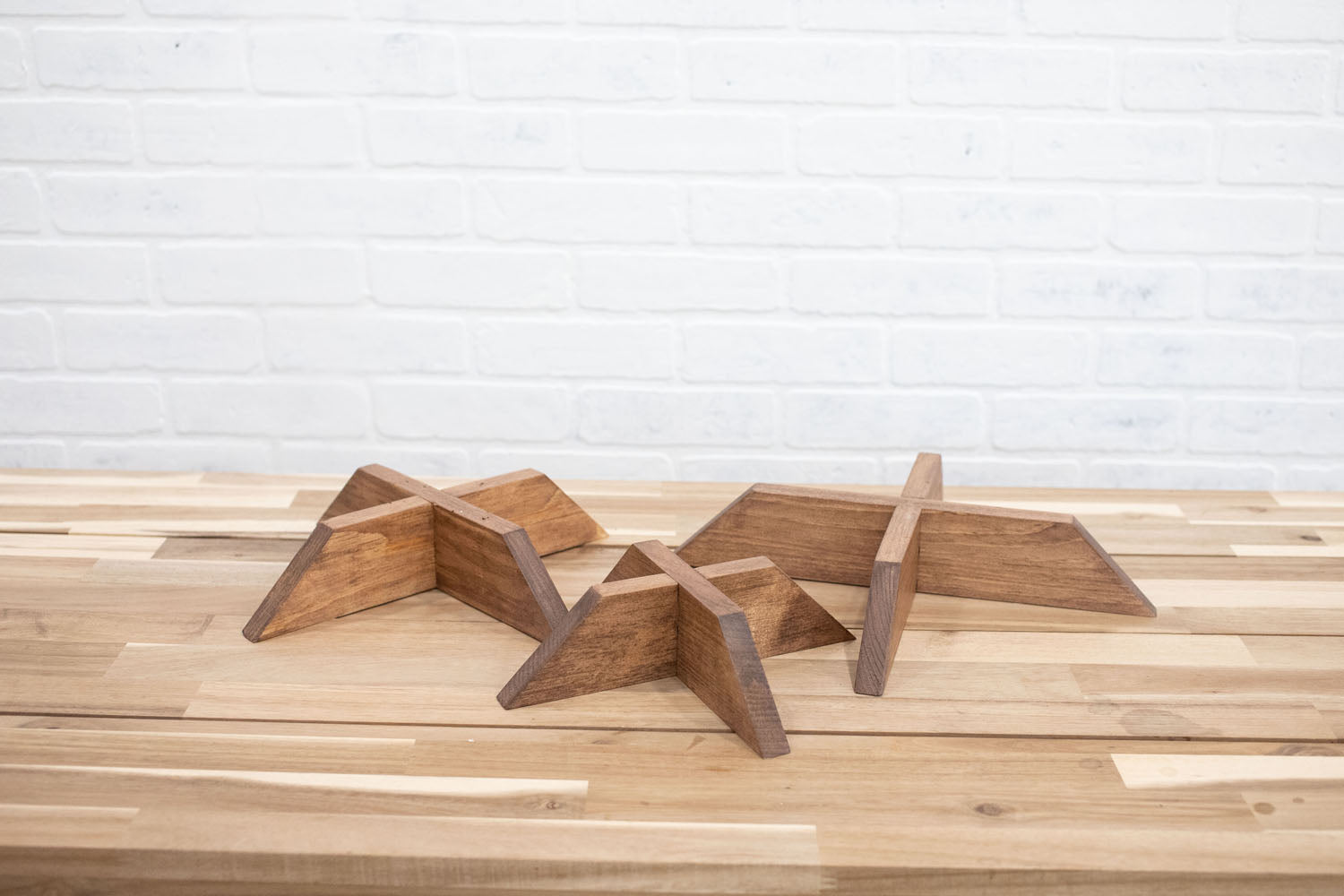 Set of 3 Elevated Wood Plant Stands-2