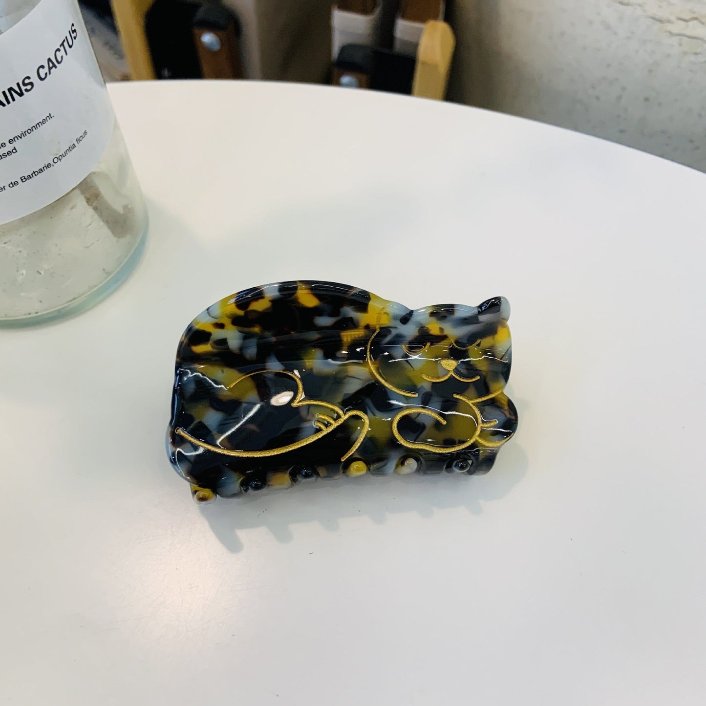 PAWSOME PETS NEW YORK Hand-painted LAZY CATS Claw Hair Clip #18 | Eco-Friendly-4