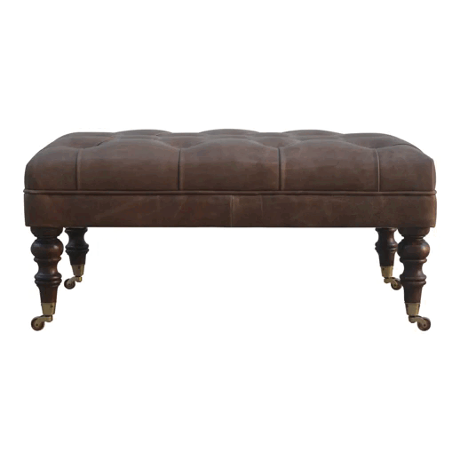 Buffalo Leather Ottoman-10
