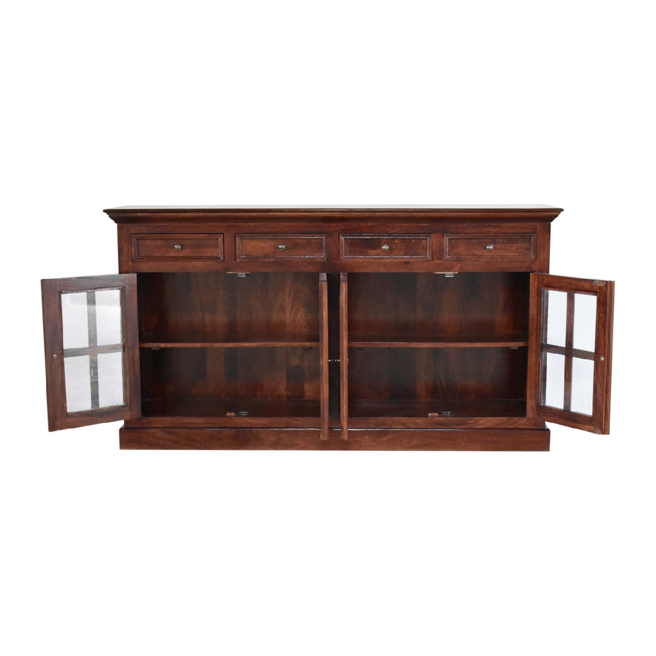 bulk Large Cherry Sideboard with 4 Glazed Doors for