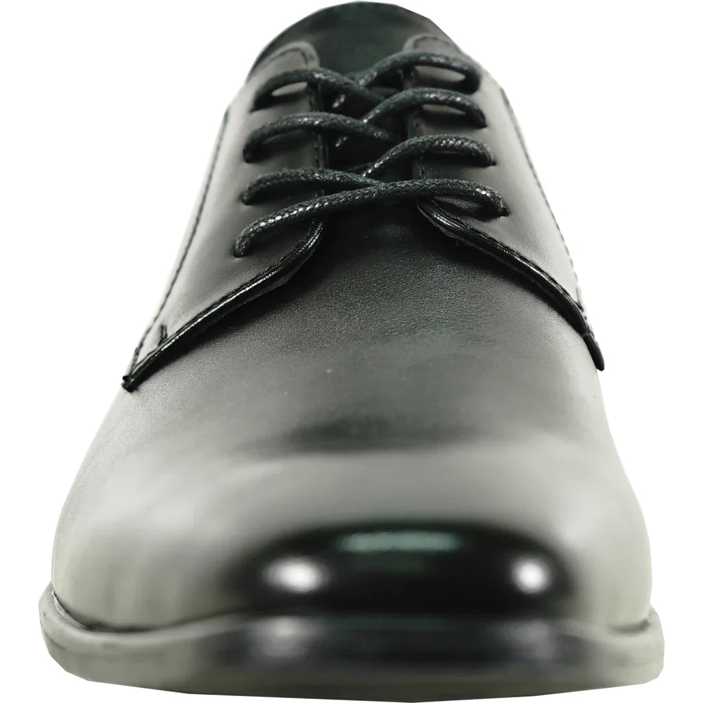 BRAVO Men Dress Shoe KING-7 Oxford Shoe BLACK - Medium and Wide Width-1