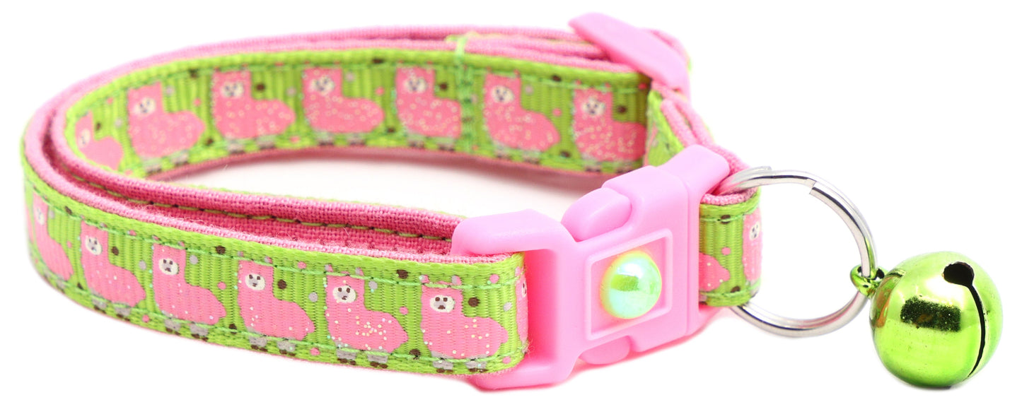 Pink Llamas Breakaway Cat Collar-8
