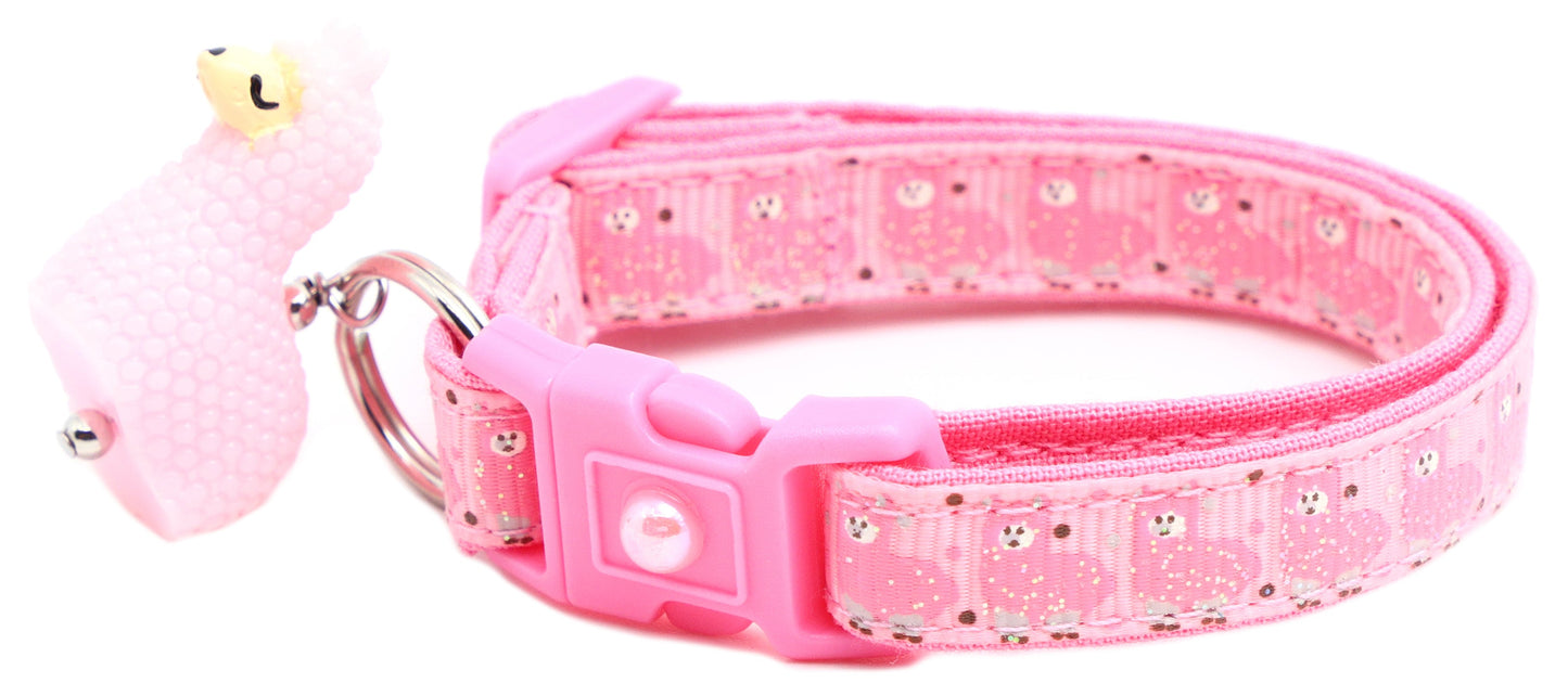 Pink Llamas Breakaway Cat Collar-14