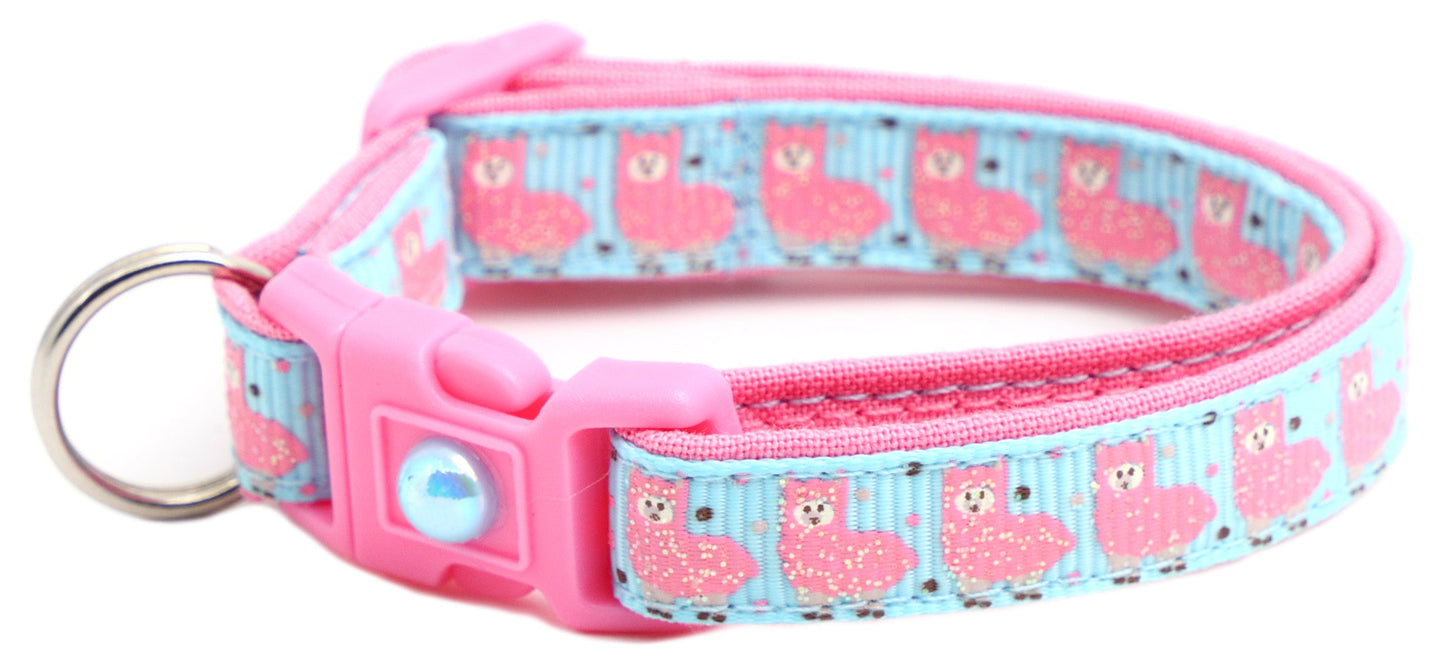Pink Llamas Breakaway Cat Collar-22