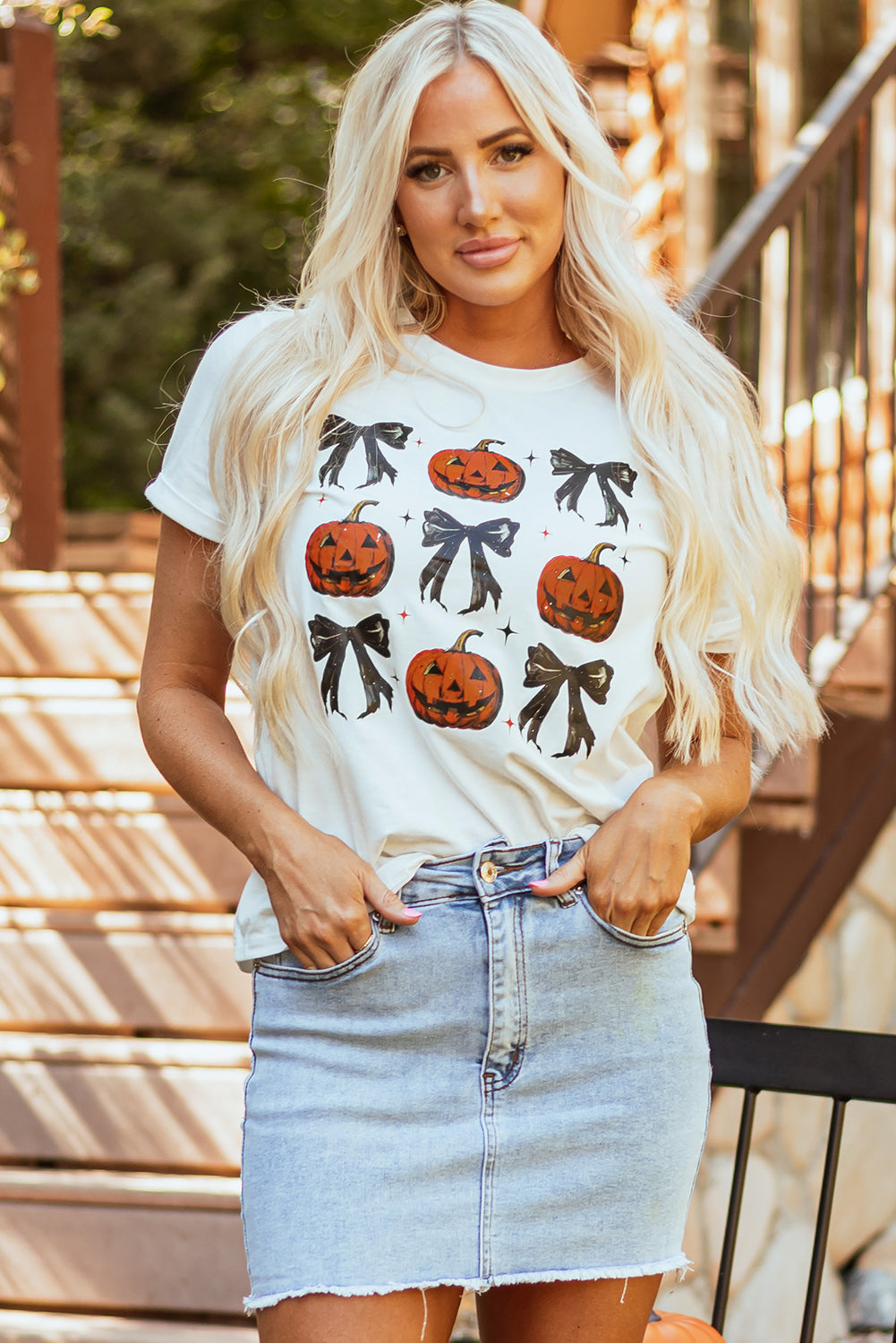 Playful Pumpkin Patch Halloween T-Shirt