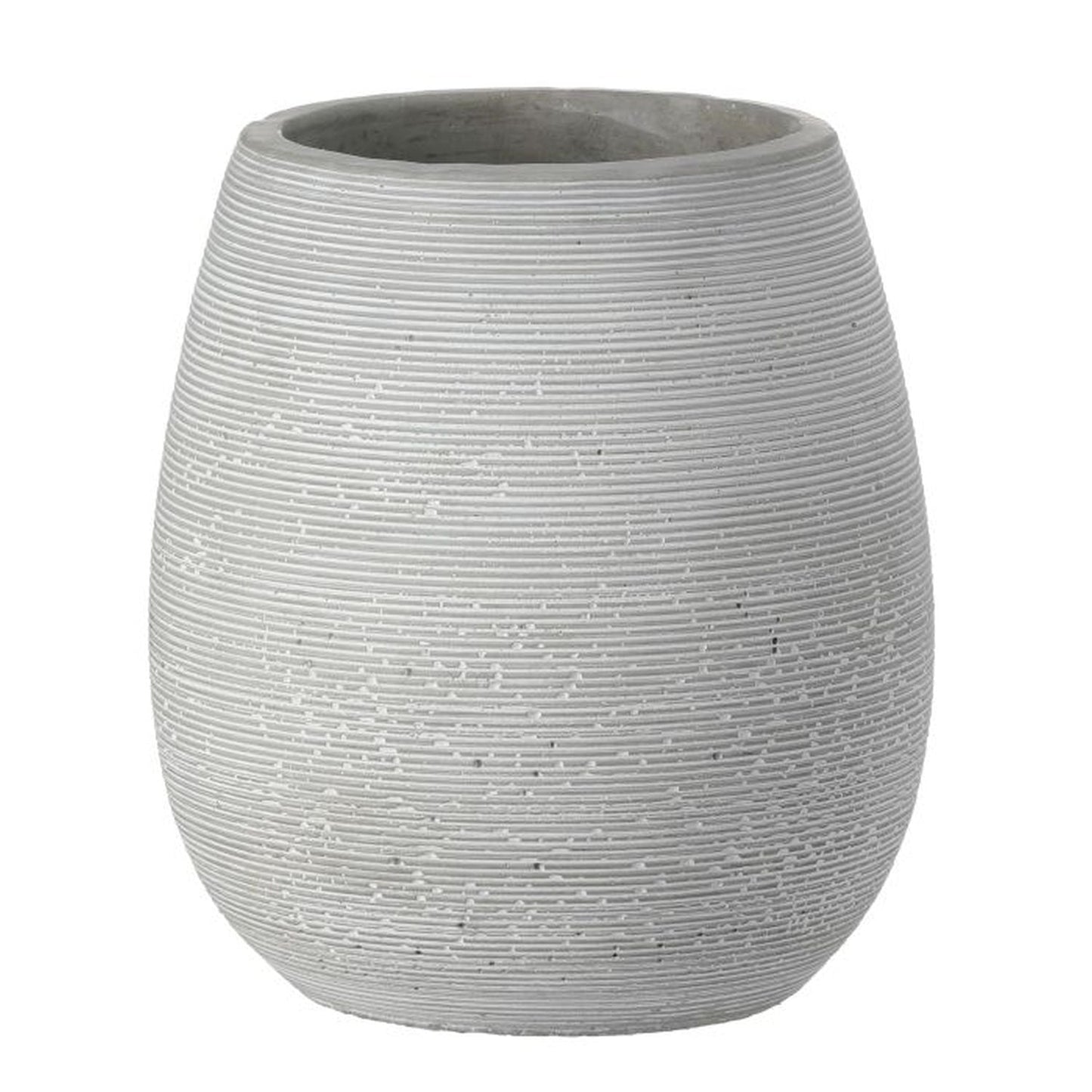 Regency International Cement Horizontal Groove Pot 6"X6.25"T-0