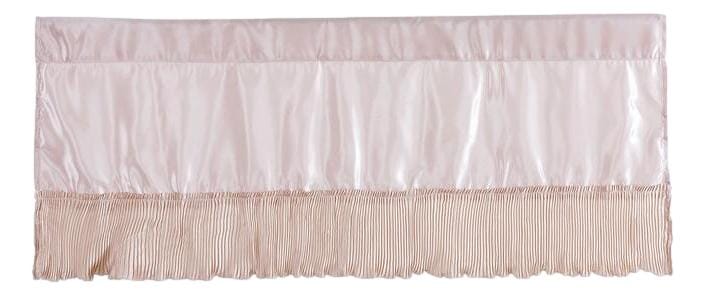 Tache Satin Ruffle Crème Beige Frosted Fields 18x52" Valance (MZ1051 / MZ002C)-0