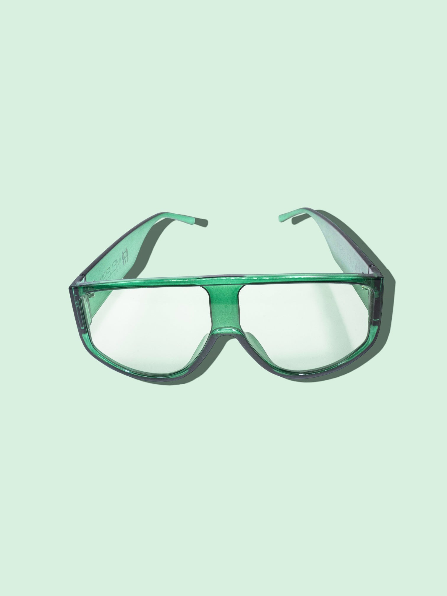 Green Retro Oversized  Sunglasses-2