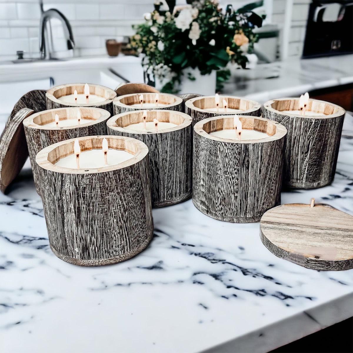 Wood Candle Vase-2