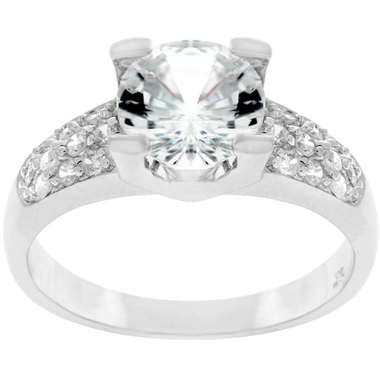 Classic Clear Engagement Ring-0
