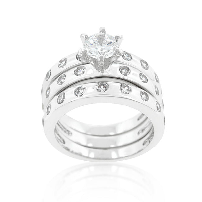 Bezel Set Engagement Ring Set-1