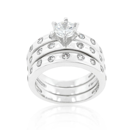 Bezel Set Engagement Ring Set-1