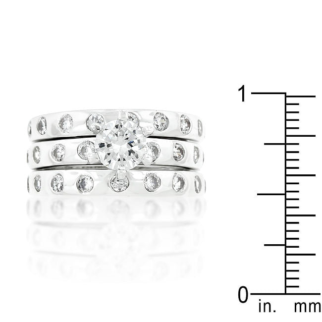 Bezel Set Engagement Ring Set-2