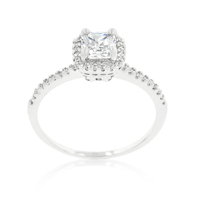 Princess Cut Halo Engagement Ring-1