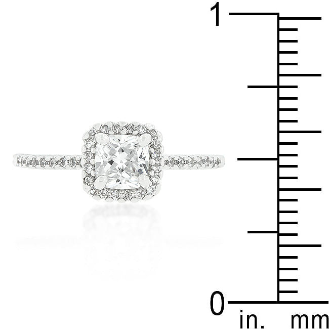 Princess Cut Halo Engagement Ring-2