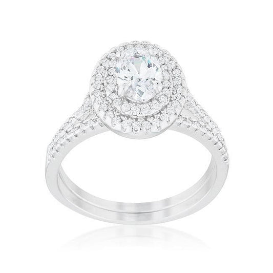 Oval Wedding Ring Set-1