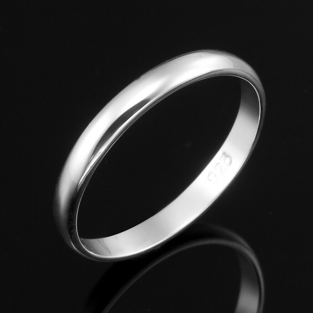 Solid 925 Sterling Silver Men's Band Ring-1