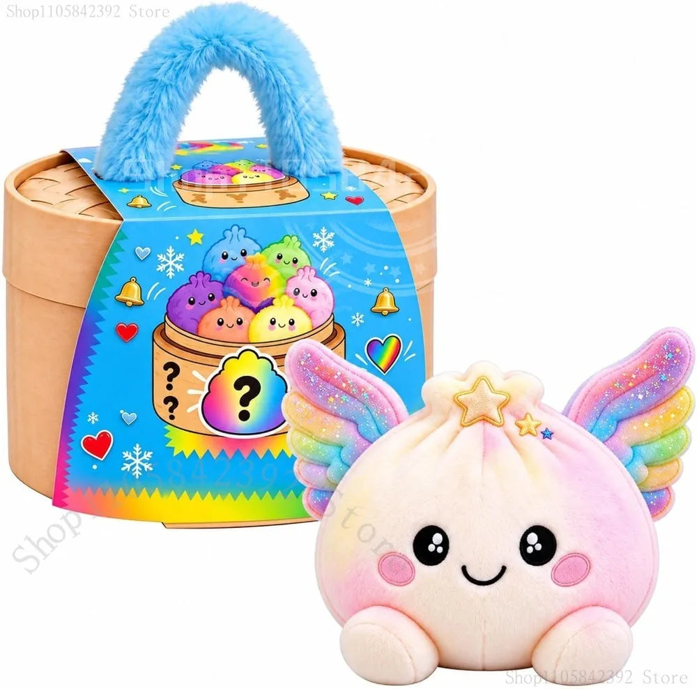 2026 New Cute Plush Dumpling with Steamer Box Soft Stuff Bun Plushie