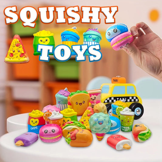 Mini Food Squishy Toy Set – 12 Pieces