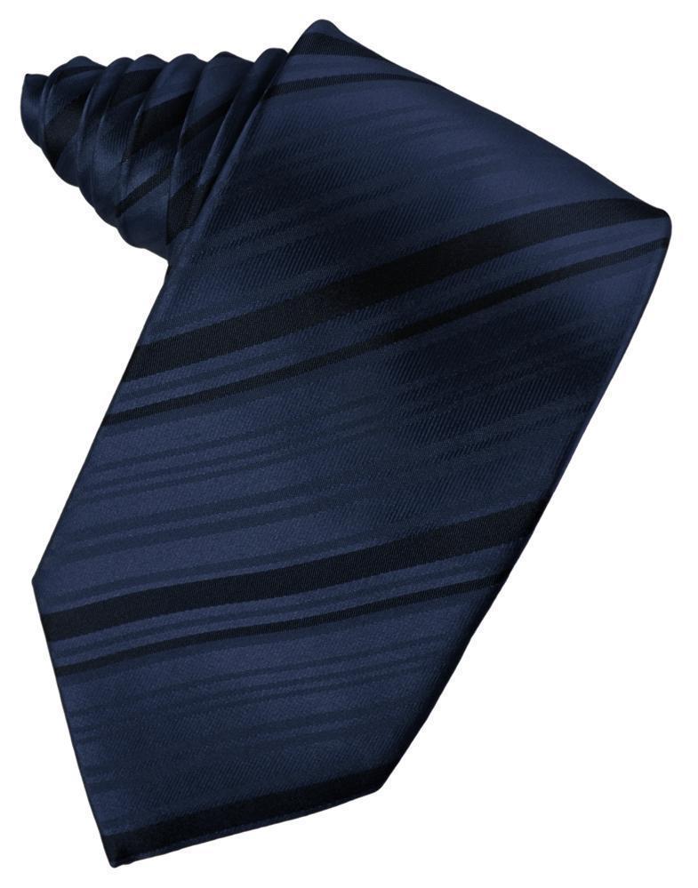 Striped Satin Necktie Self Tie-37
