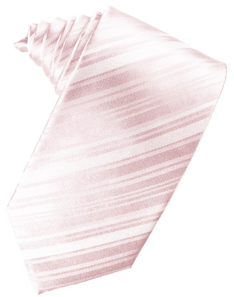 Striped Satin Necktie Self Tie-46