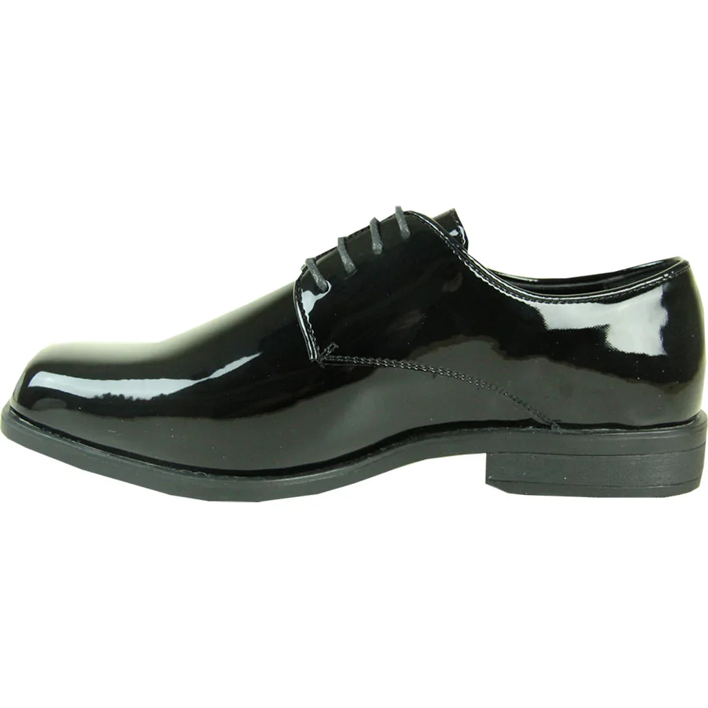 VANGELO Men Dress Shoe TUX-1 Oxford Formal Tuxedo for Prom & Wedding Black Patent