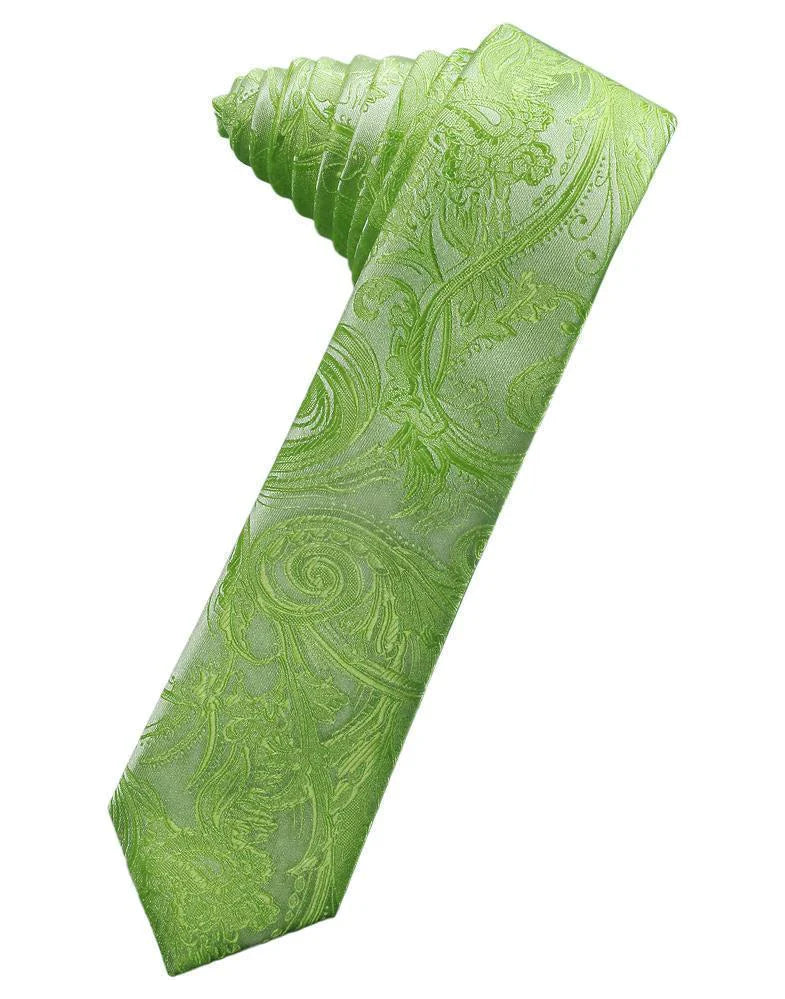 Tapestry Skinny Necktie Self Tie-12