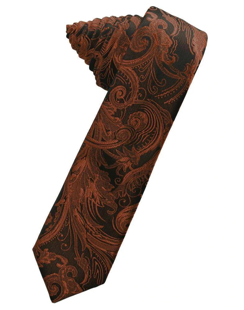 Tapestry Skinny Necktie Self Tie-13