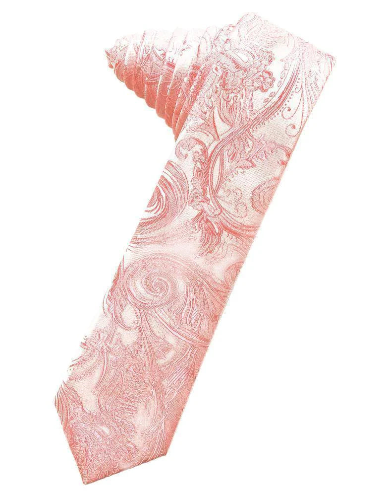Tapestry Skinny Necktie Self Tie-14