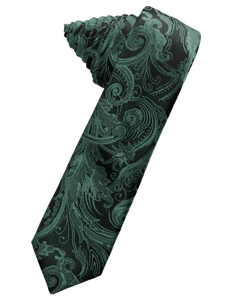 Tapestry Skinny Necktie Self Tie-24
