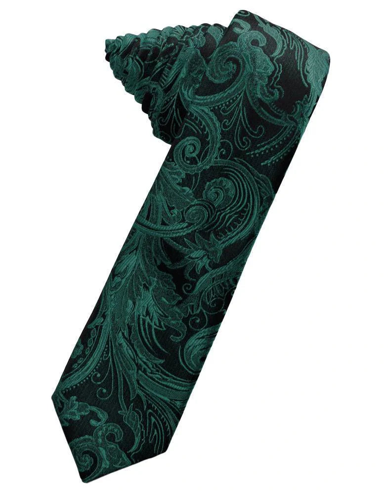 Tapestry Skinny Necktie Self Tie-27