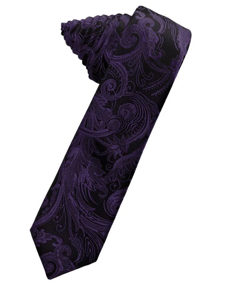 Tapestry Skinny Necktie Self Tie-29