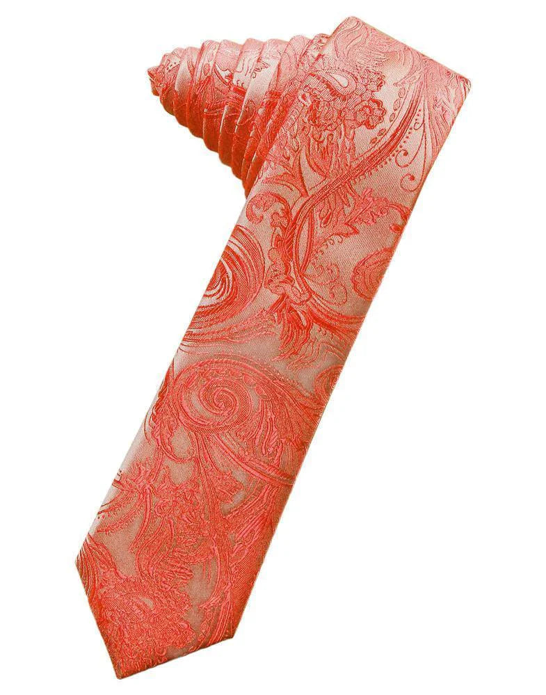 Tapestry Skinny Necktie Self Tie-43