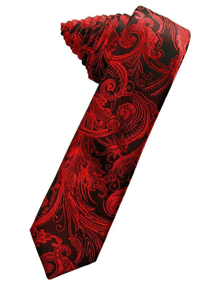 Tapestry Skinny Necktie Self Tie-53